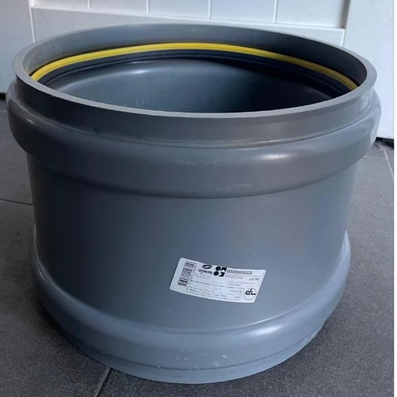 Overschuifmof  Ø 315 mm met 2x manchet, manchetmof, rioolmof, Ophalen, Afvoer, Pvc, Nieuw
