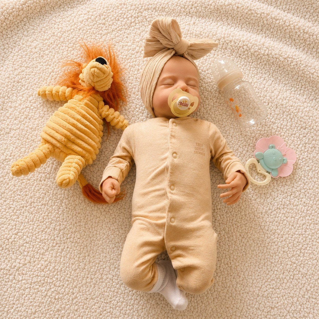 Reborn baby pop Lily – 50 cm – Incl. kleding + accessoires, Ophalen of Verzenden, Nieuw, Babypop, Levensecht of Reborn