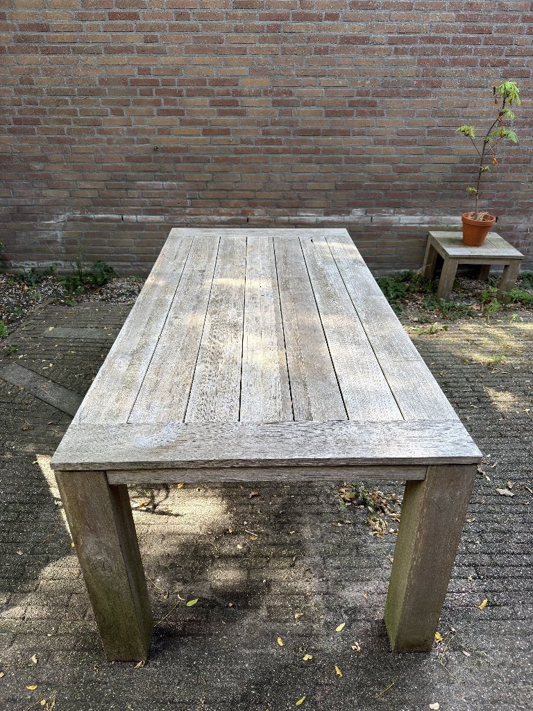 Rough-X tuintafel van teakhout, Ophalen, Gebruikt, Rechthoekig, Teakhout