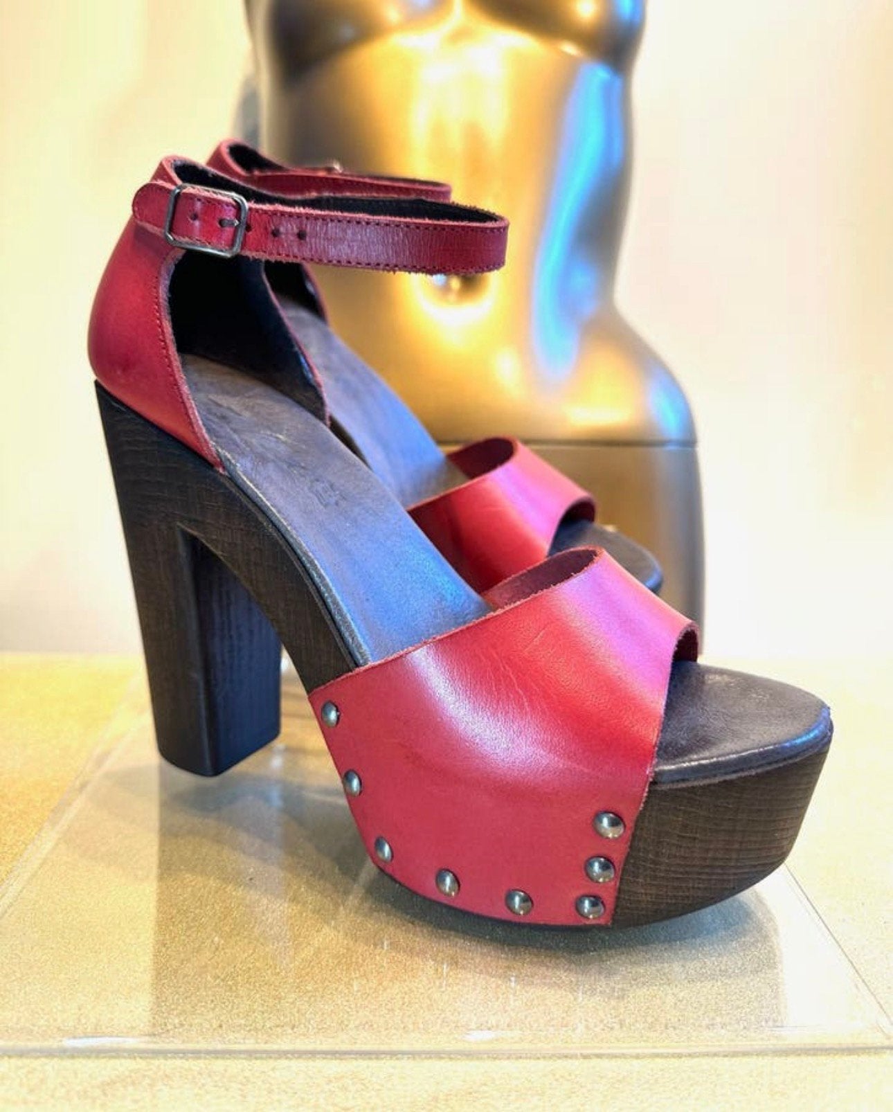 Plateau dames zomer schoen 37, Ophalen of Verzenden, Nieuw, Rood