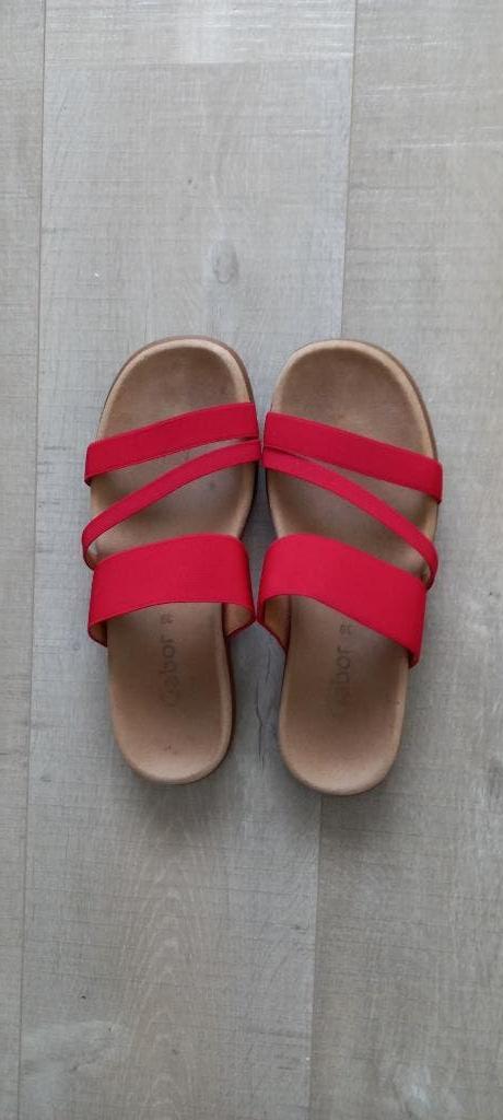 Gabor rode dames slippers maat 39., Kleding | Dames, Schoenen, Gabor, Ophalen of Verzenden, Gedragen, Rood