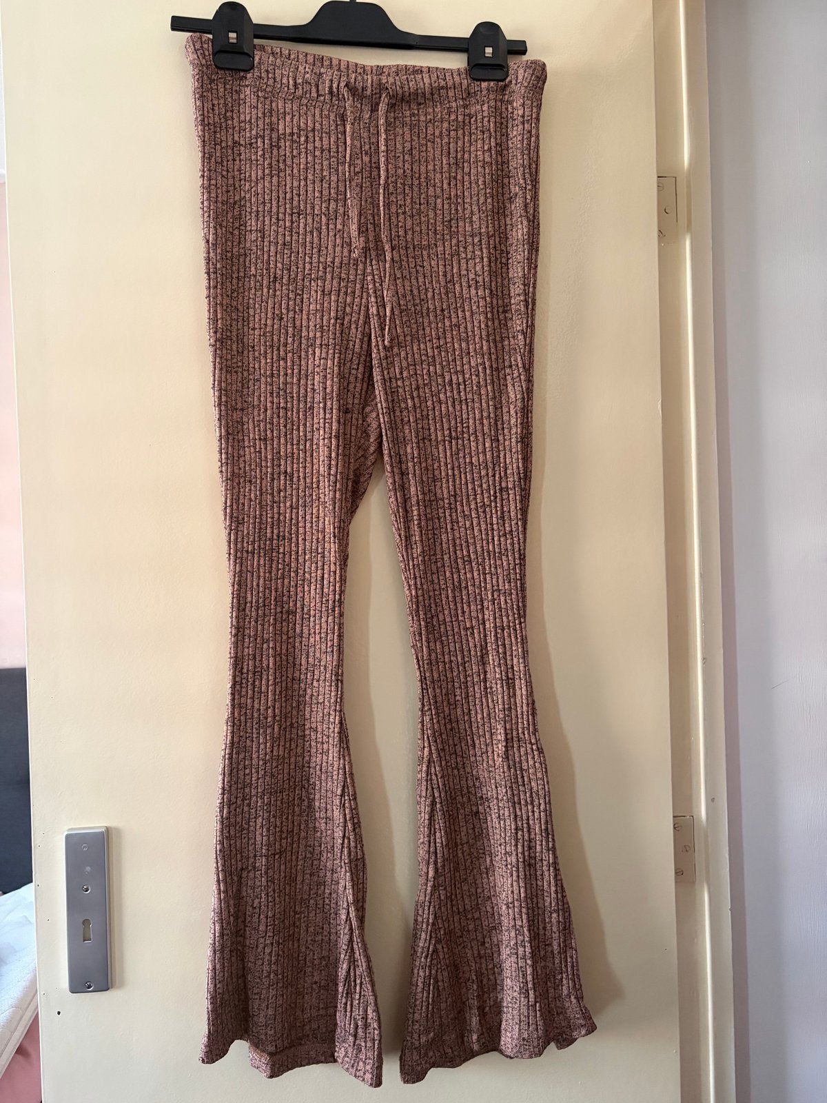 Topshop Petite Ribbroek met wijde pijpen, Kort, Maat 42/44 (L), Ophalen of Verzenden, Zo goed als nieuw