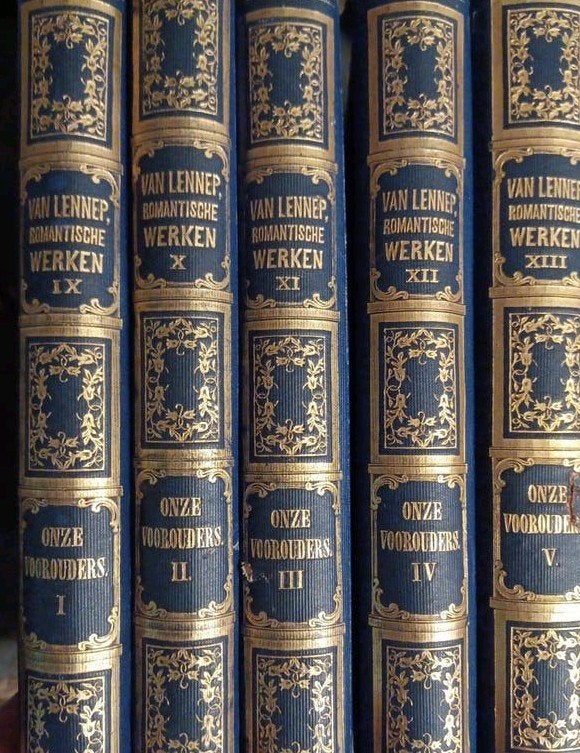 5-delige serie boeken 'Onze Voorouders' uit 1860, Ophalen of Verzenden, Nederland, Gelezen, Lennep