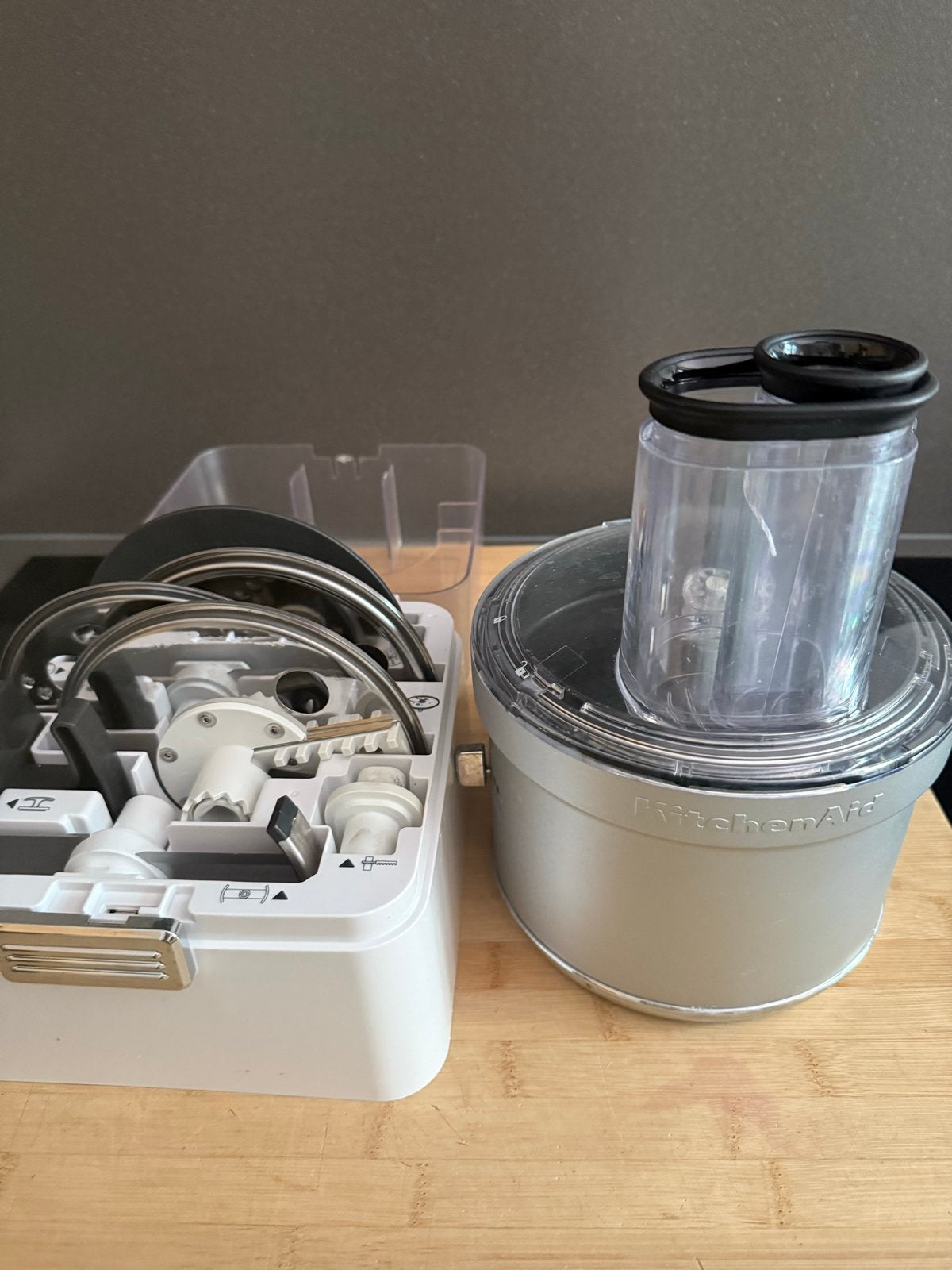 KitchenAid Foodprocessor opzetstuk met diverse snijschijven, Witgoed en Apparatuur, Keukenmixers, 1 tot 2 liter, Ophalen of Verzenden