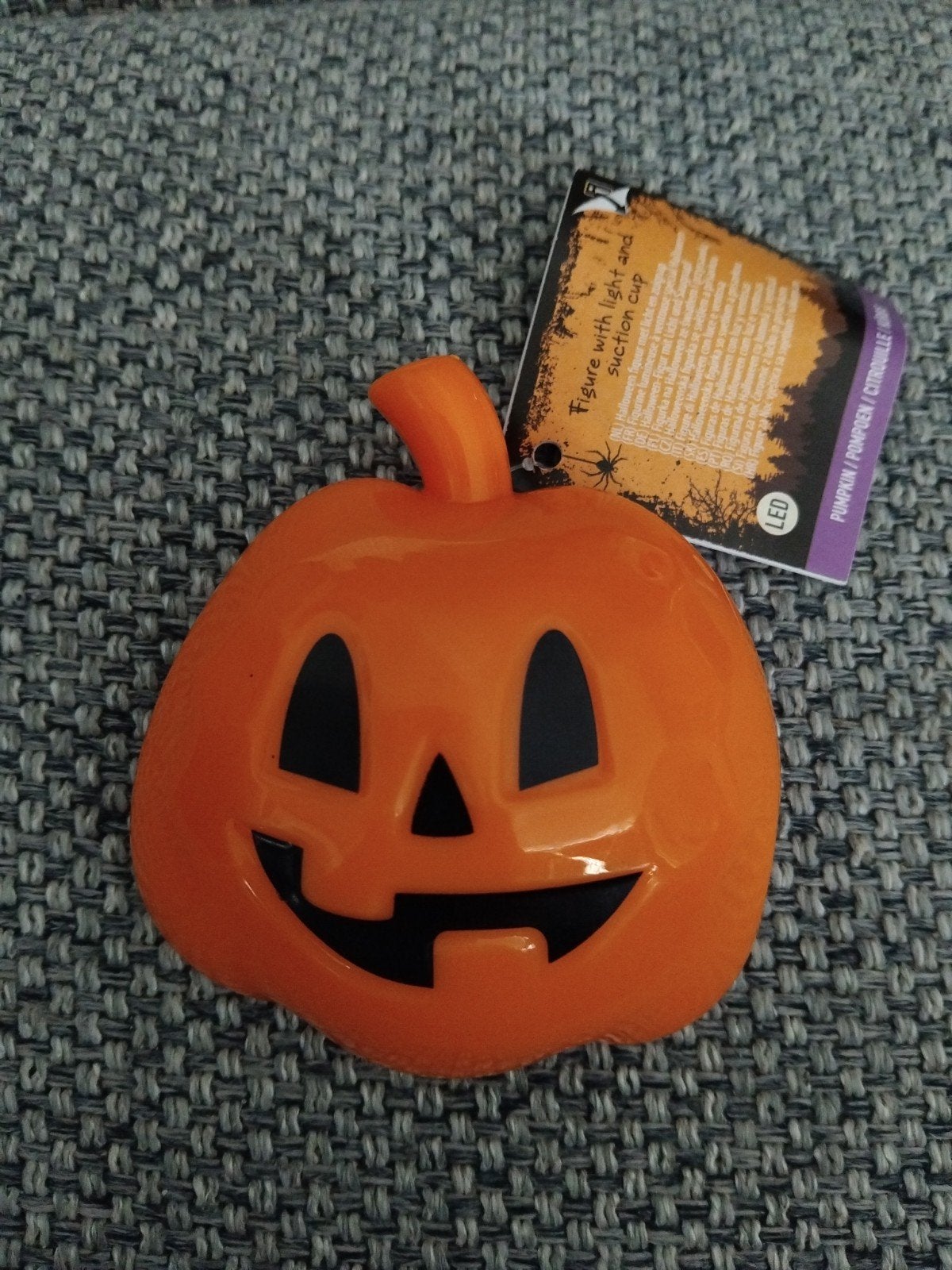 Halloween Pompoen met Licht en Zuignap, Hobby en Vrije tijd, Ophalen of Verzenden, Nieuw, Versiering, Halloween of Griezel