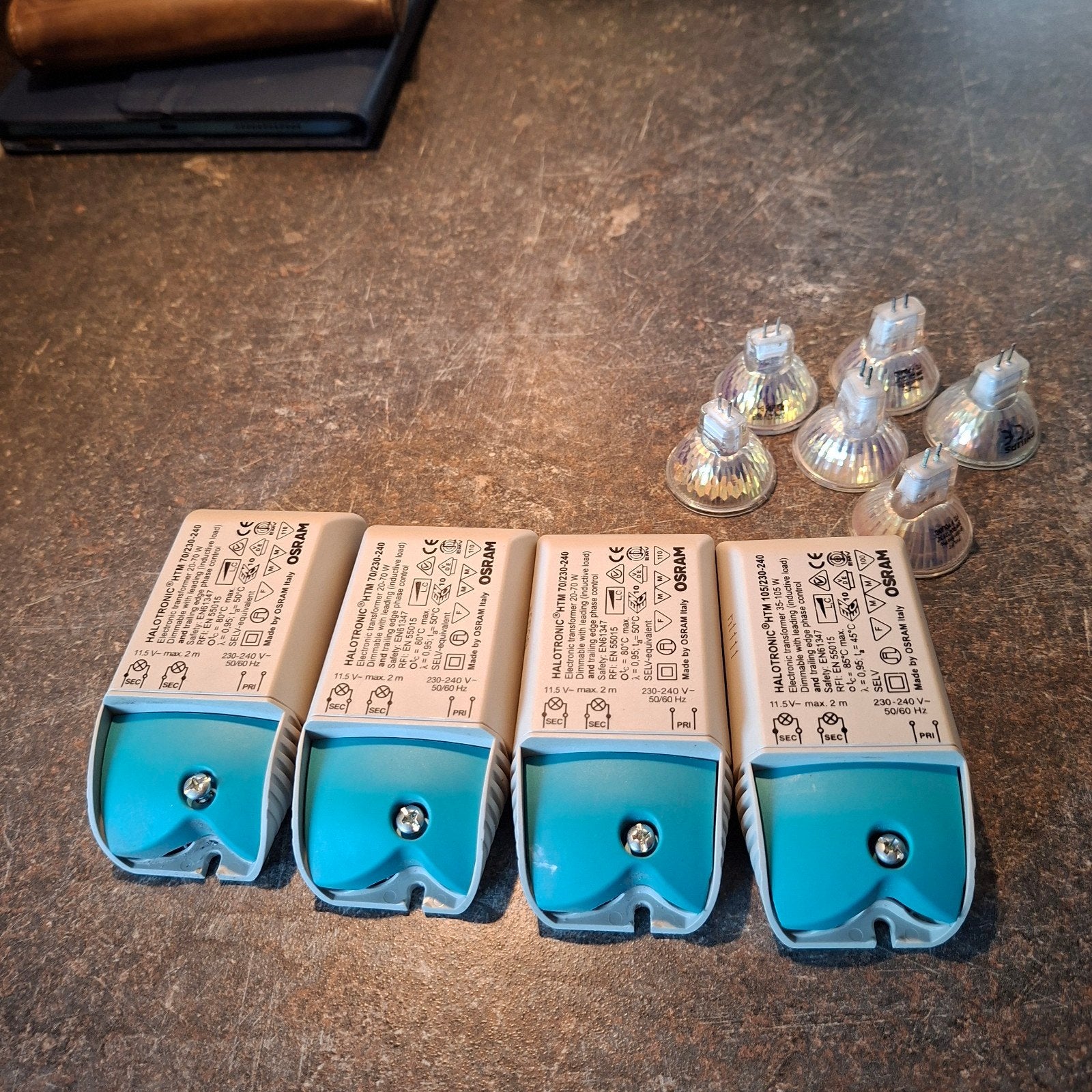 Transformators en halogeenlampjes, Gebruikt, Dimbaar, G4, 10 tot 30 watt