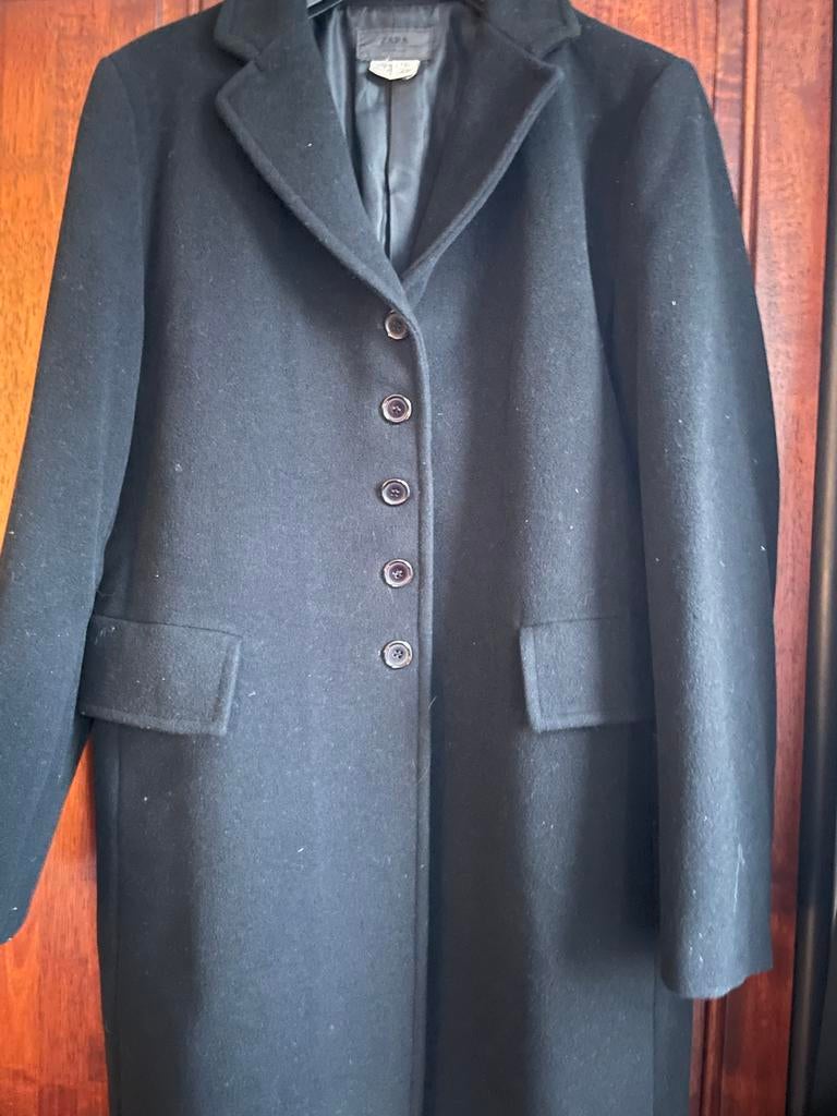 Zara dames mantel maat 44, Ophalen of Verzenden, Gedragen, Maat 42/44 (L), Zwart