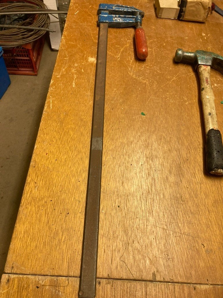 Lijmklem Vintage Lijmtang F-klem inspanwijdte 60cm lijmklem, Ophalen, Zo goed als nieuw, Klem
