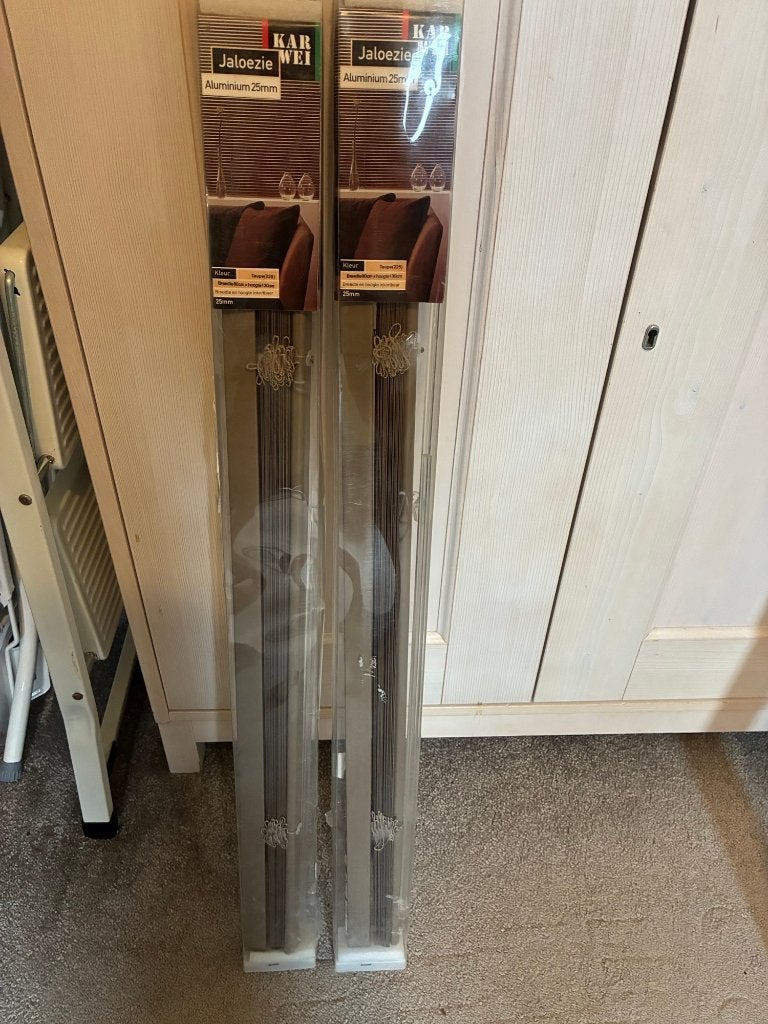 2x Jaloezie - 80 x 130 - kleur Taupe - Karwei, Huis en Inrichting, Ophalen, Jaloezie, Bruin, Metaal