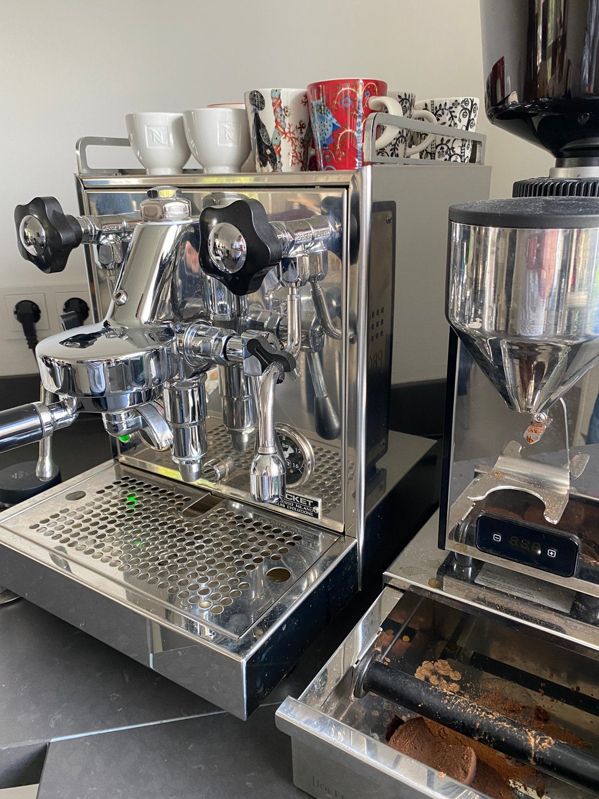 Rocket celinie eveluzione V2, Witgoed en Apparatuur, Koffiezetapparaten, 10 kopjes of meer, Ophalen, Gebruikt, Espresso apparaat