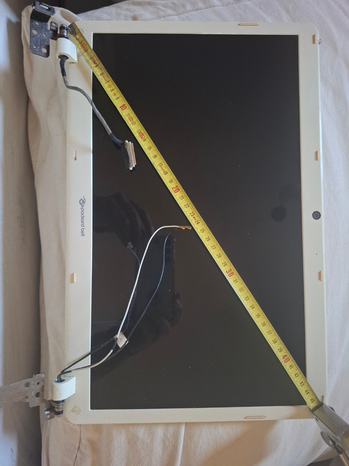 17 inch Packard Bell scherm met camera en behuizing, Ophalen of Verzenden, Ingebouwde camera, 60 Hz of minder, Gebruikt
