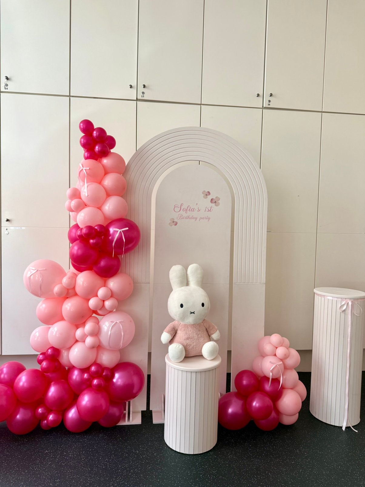 Ballon decoratie met backdrop te huur!!, Ophalen, Zo goed als nieuw