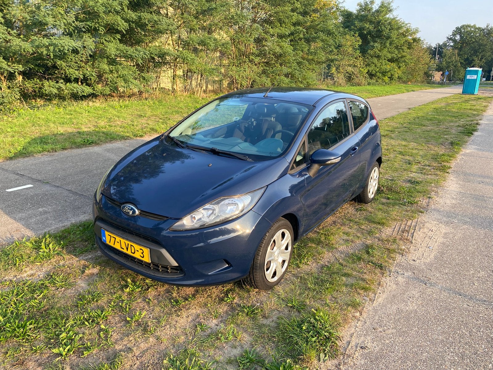 Ford Fiësta 1.25 44KW 3DR 2010 Blauw, Auto's, Voorwielaandrijving, 4 cilinders, Blauw, Origineel Nederlands