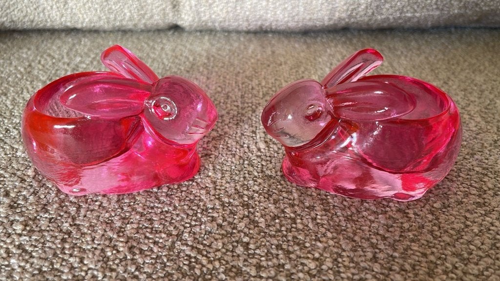 Twee eierdopjes, Overige typen, Ophalen of Verzenden, Overige stijlen, Glas