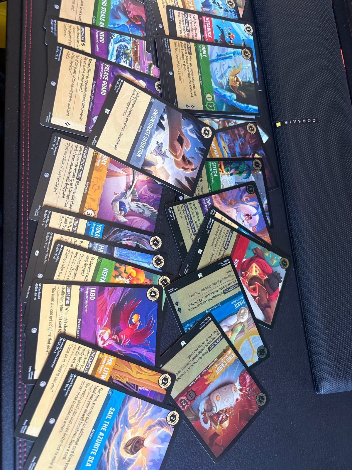 Disney Lorcana kaarten - 155 kaarten, Ophalen of Verzenden, Zo goed als nieuw, Meerdere kaarten, Foil