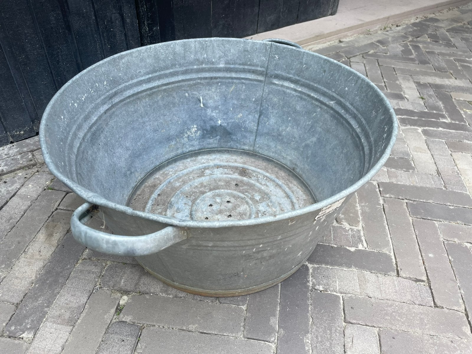 Grote zinken teil 50cm, Ophalen, Gebruikt, Metaal, 30 tot 60 cm
