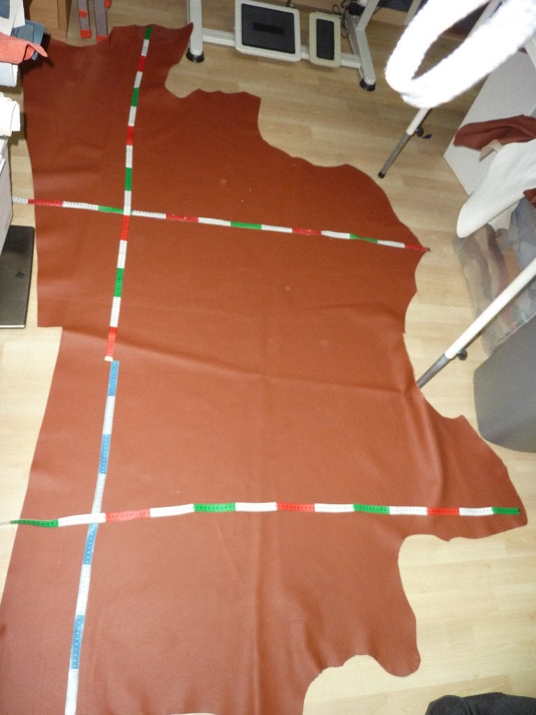 Groot middenbruin restant echt leer rundleer, Hobby en Vrije tijd, Stoffen en Lappen, Bruin, Verzenden, Leer of Kunstleer, Nieuw