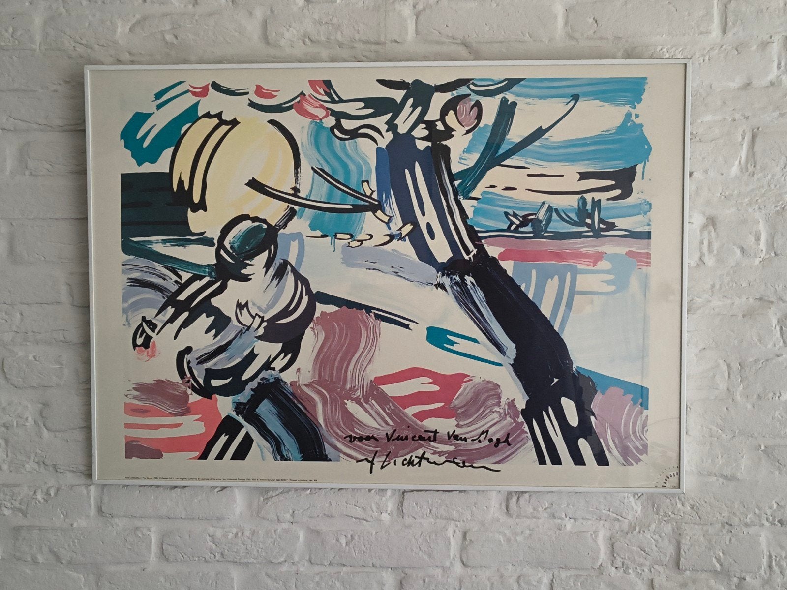 Moderne print in de stijl van Van Gogh en Lichtenstein, Ophalen