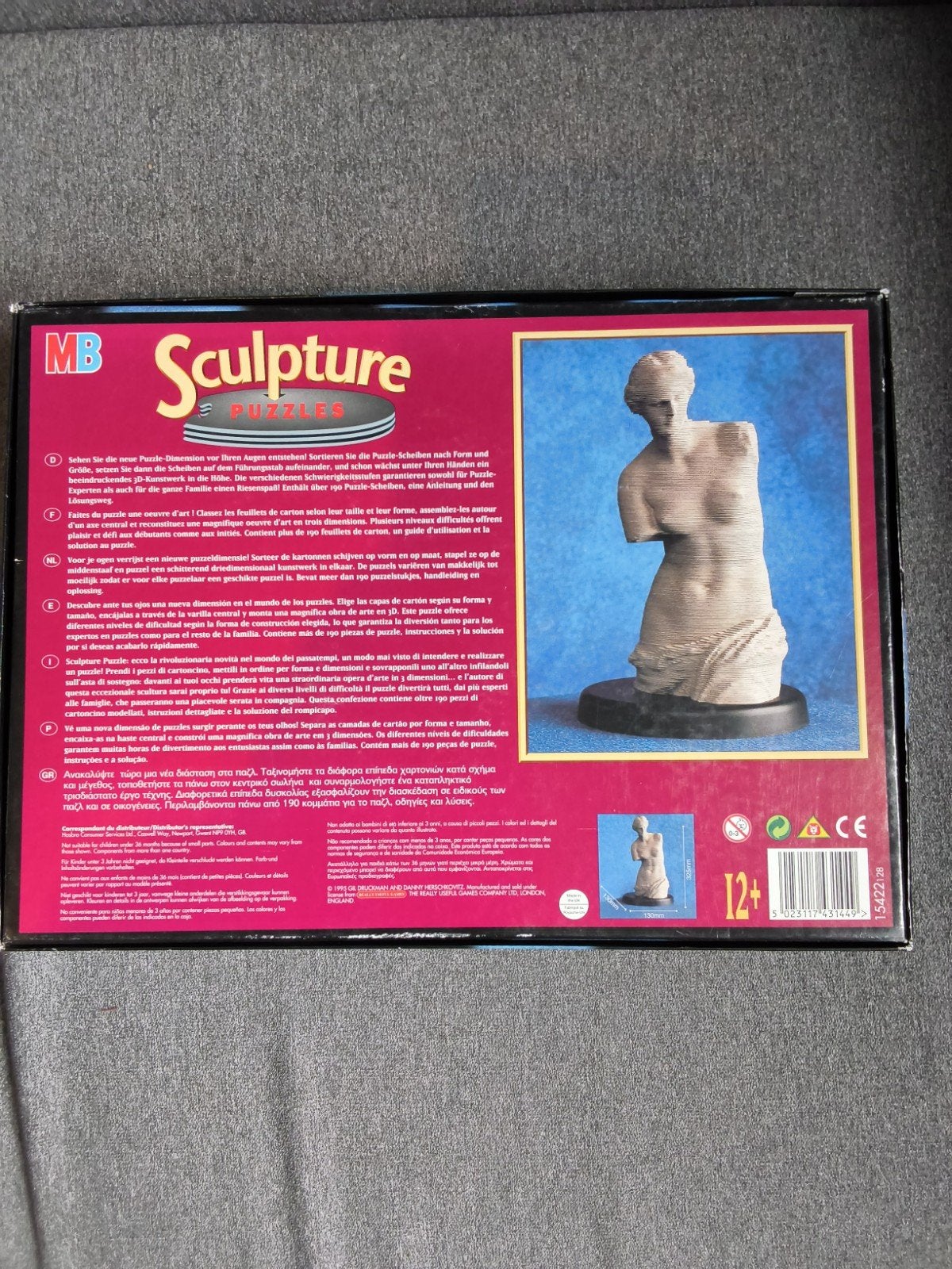 MB Sculpture Puzzles - Venus van Milo 3D puzzel, Ophalen of Verzenden, Gebruikt, Rubik's of 3D-puzzel