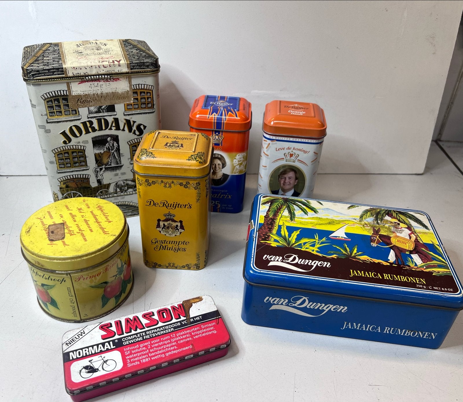 Vintage blikken collectie: Jordans, De Ruijter, Van Dungen, Ophalen of Verzenden