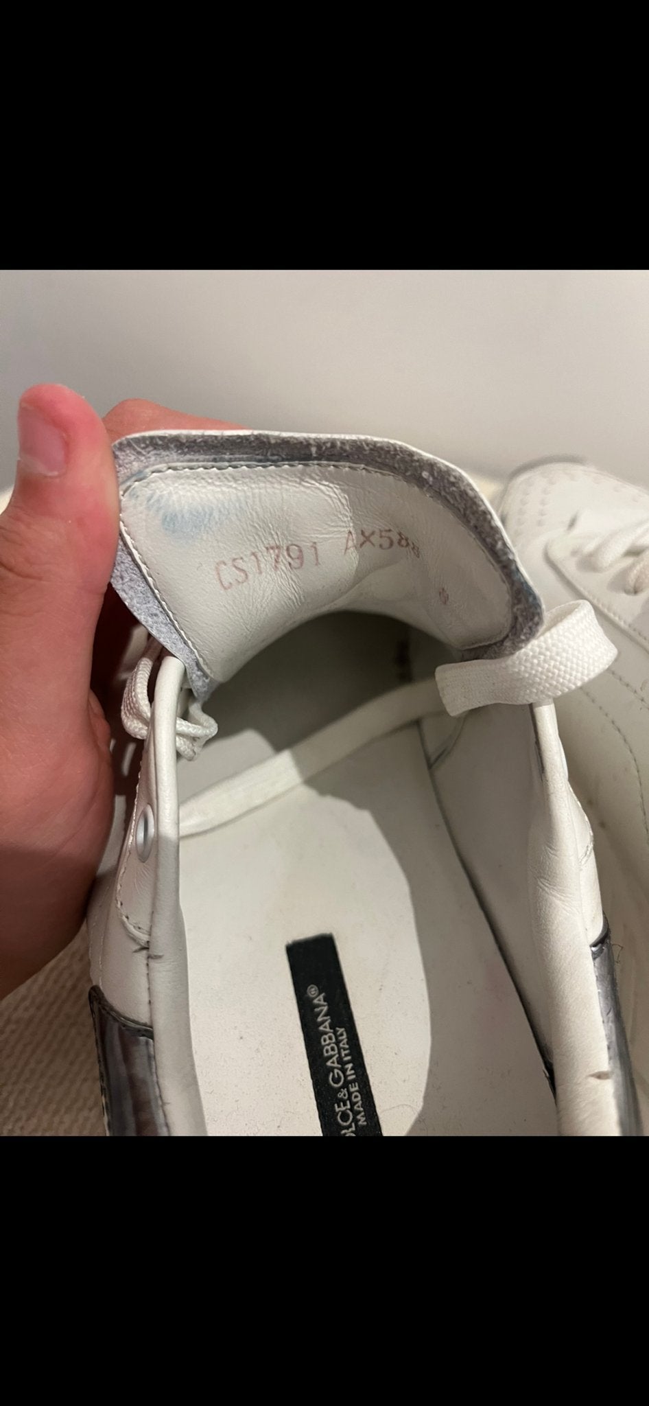 Dolce & Gabbana Sneakers - Wit met Zilveren Details, Ophalen, Gedragen, Wit, Sneakers of Gympen