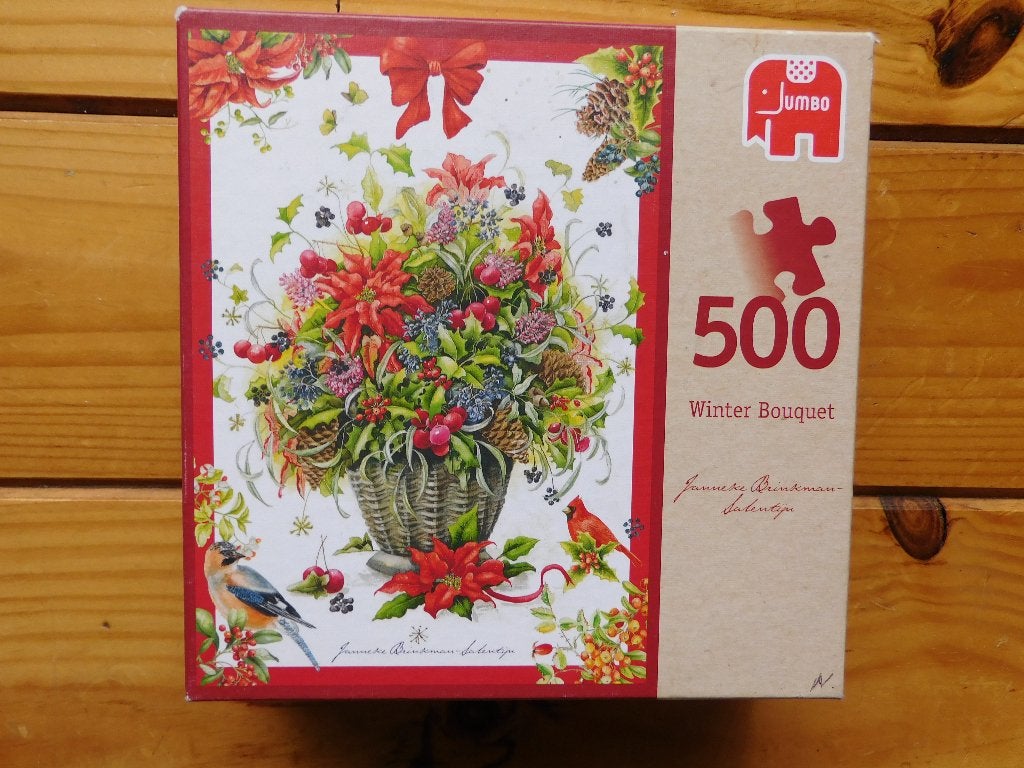 Puzzel 500 st.Winter Bouquet Janneke Brinkman JBS Jumbo, Ophalen of Verzenden, 500 t/m 1500 stukjes, Zo goed als nieuw, Legpuzzel