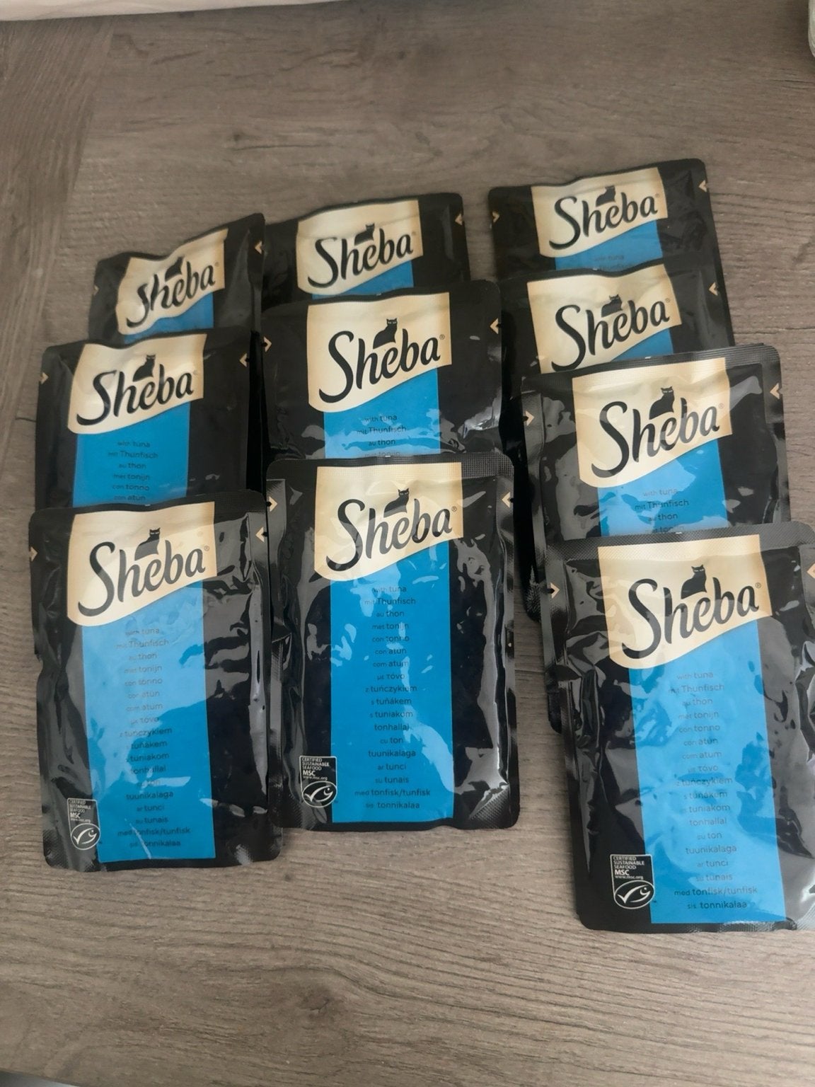 10x sheba natvoer voor katten Tonijn smaak, Ophalen of Verzenden, Kat