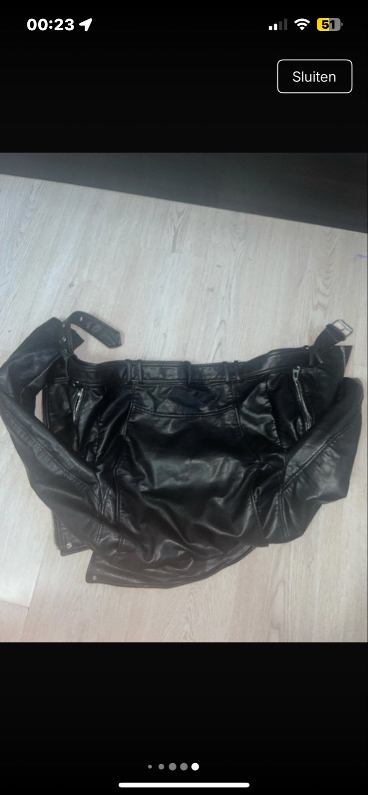 Zara Zwart Leren Bikerjack Maat S, Verzenden, Zo goed als nieuw, Maat 36 (S), Zwart