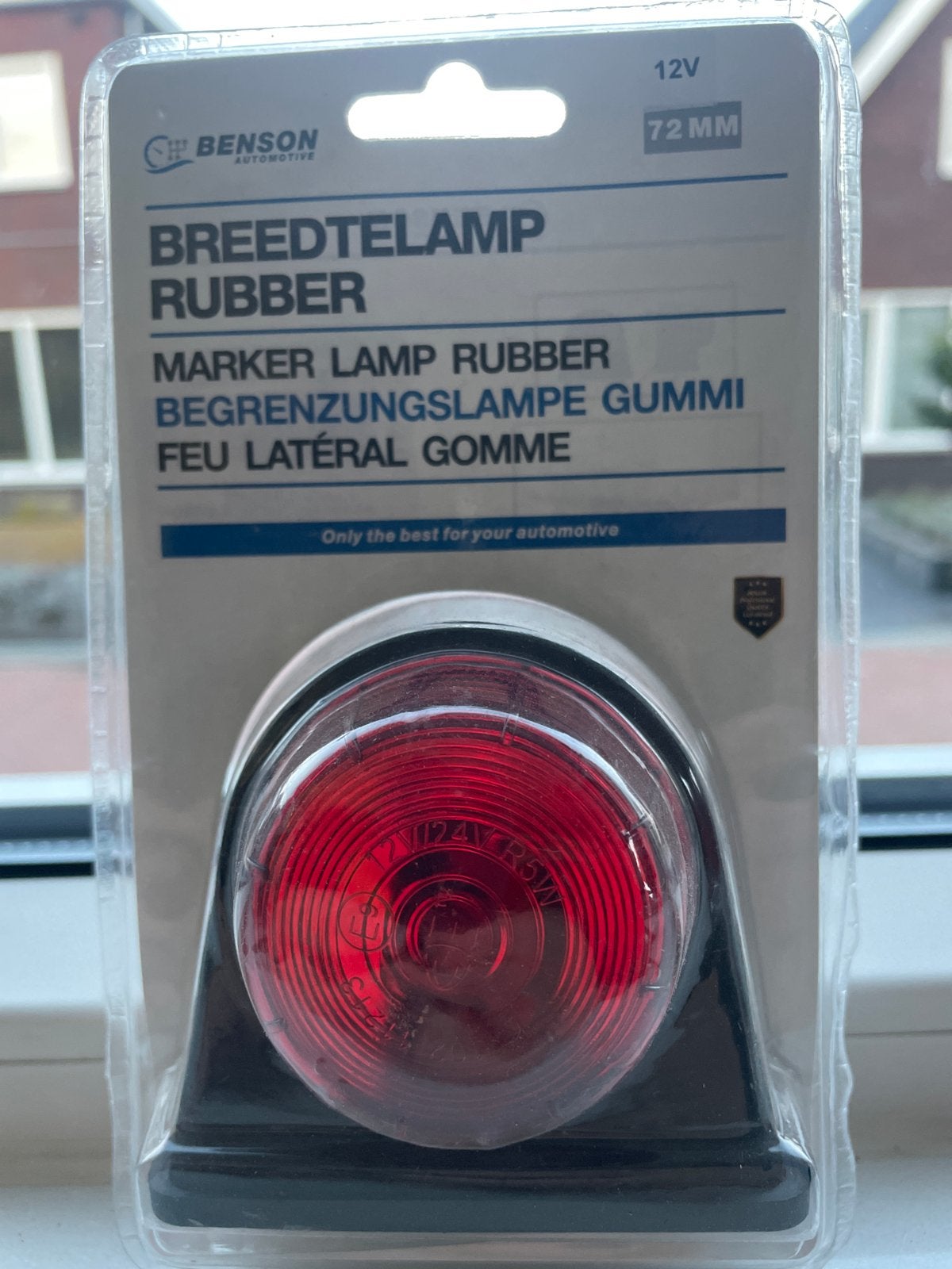 Benson Breedtelamp Rubber Rood 12V - 72MM, Ophalen, Nieuw, Universele onderdelen