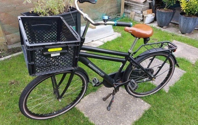 Sparta zwarte transportfiets 24 inch, 3 versnellingen,Goede, Terugtraprem, Sparta, Gebruikt, Versnellingen
