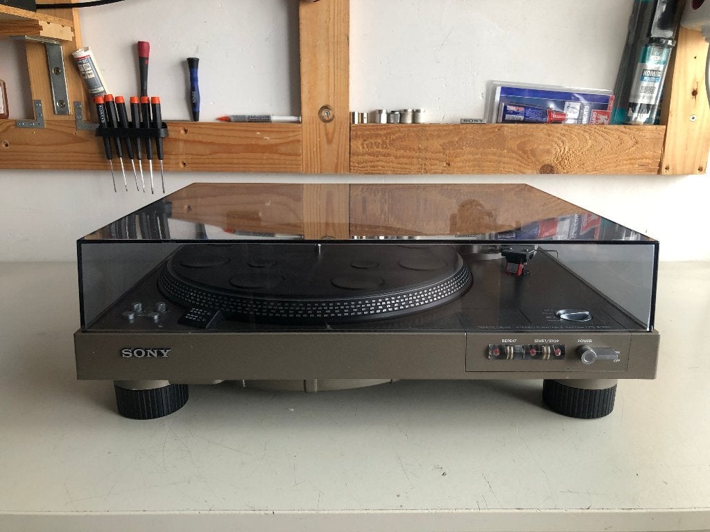 Sony PS-4300 gereviseerd, gereinigd en goed werkend, Pitch-regelaar, Refurbished, Ophalen of Verzenden, Platenspeler
