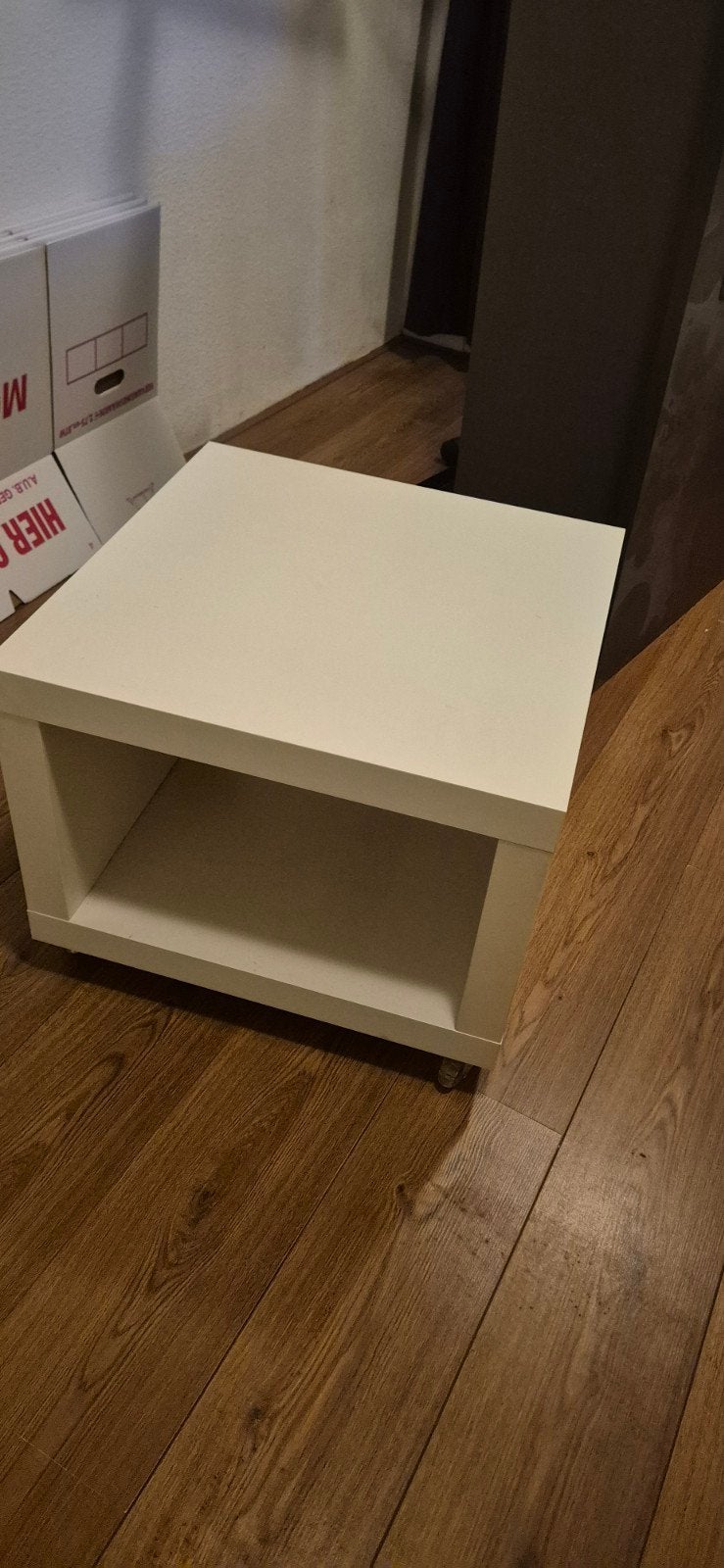 IKEA salontafel op wielen, Huis en Inrichting, Ophalen, Gebruikt, 50 tot 100 cm, Vierkant