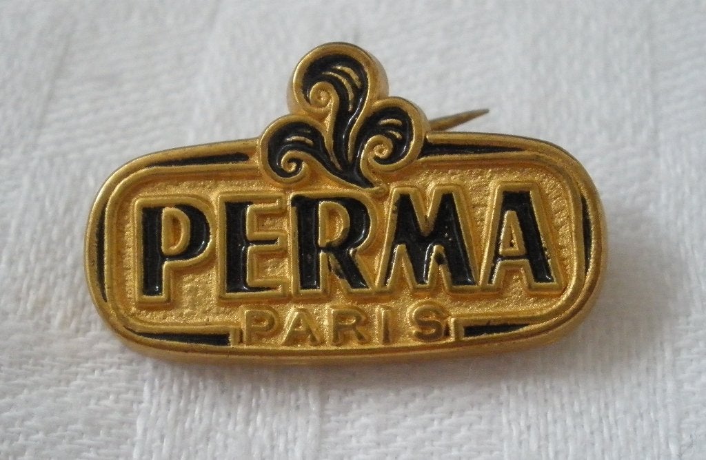 Oud speld / broche Perma - Paris, Verzamelen, Ophalen of Verzenden, Zo goed als nieuw, Merk, Speldje of Pin