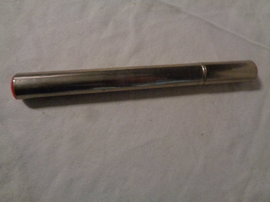 retro thermo meter in chome koker, Ophalen of Verzenden, Overige typen
