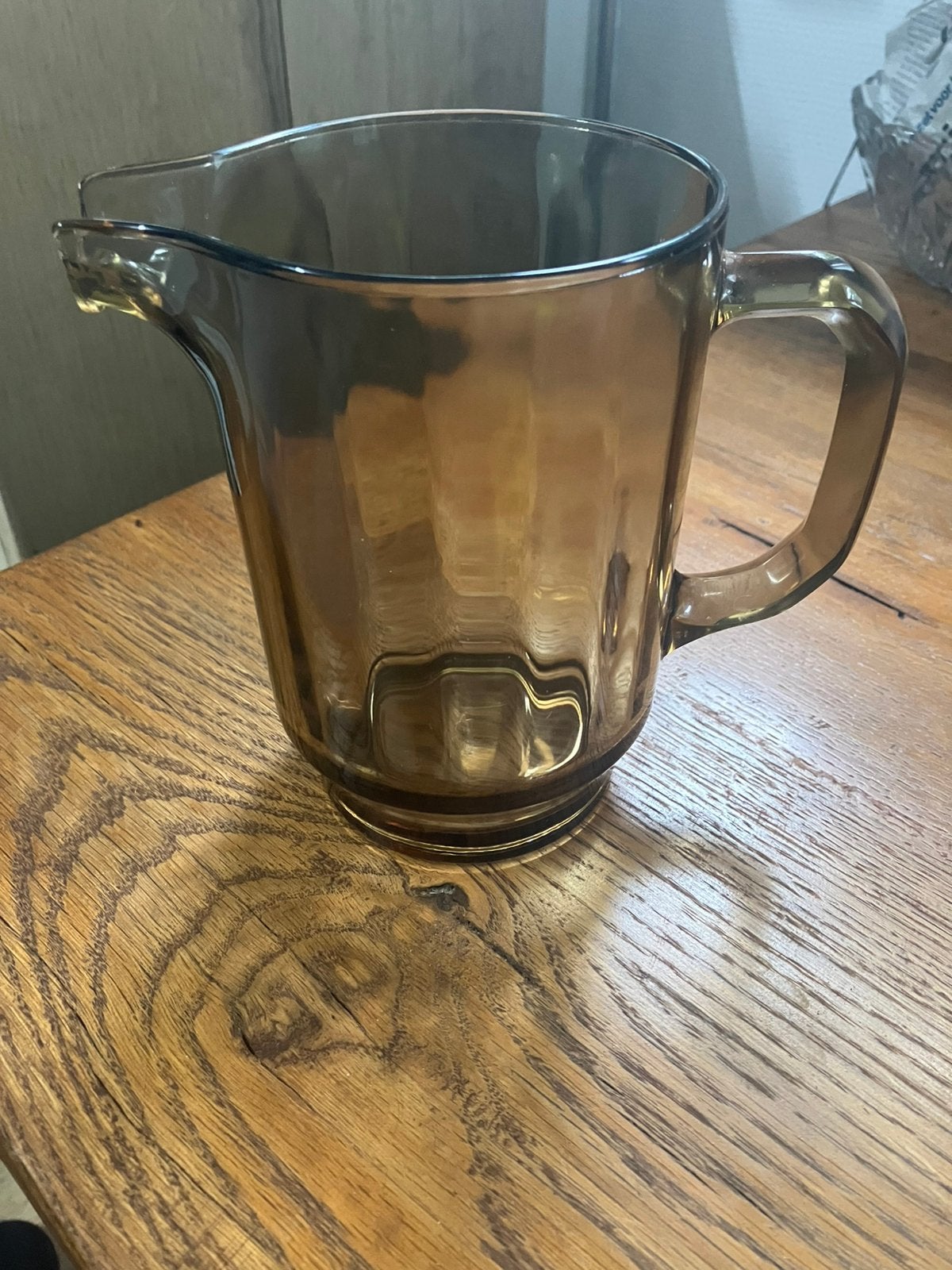 Rookglas schenkkan jaren 70, Malnummer op oor., Kan, Gebruikt, Overige merken, Vintage