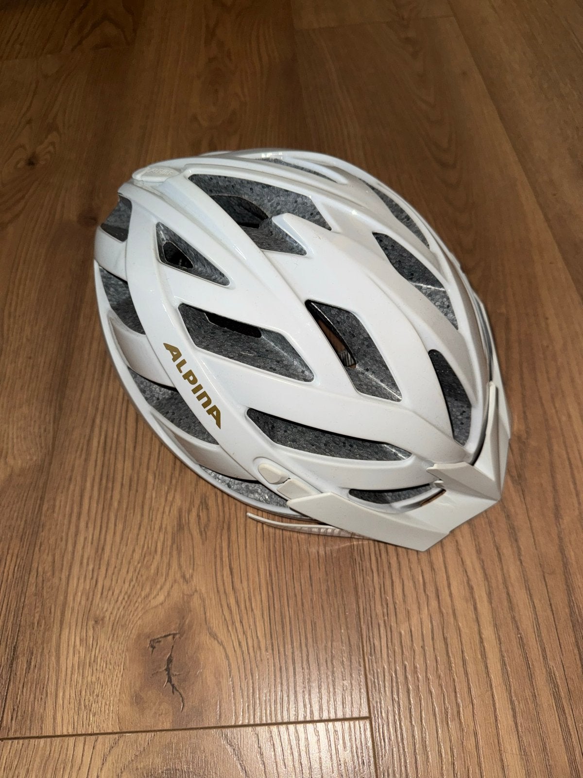 Alpina fietshelm wit – maat 56-59 cm – zo goed als nieuw, Ophalen, Zo goed als nieuw, Overige maten, Heer of Dame