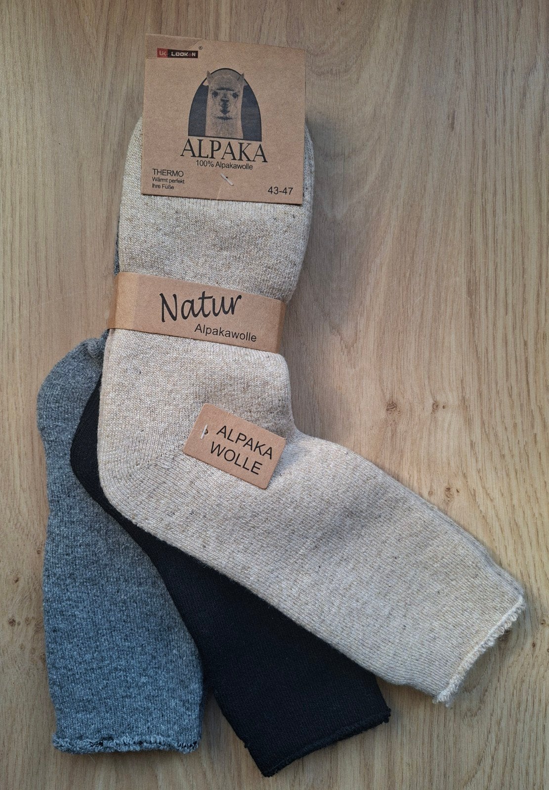3 Paar Thermo Alpaka Wollen Sokken Maat 43-47, Kleding | Heren, Sokken en Kousen, Overige kleuren, Ophalen of Verzenden, Alpaka