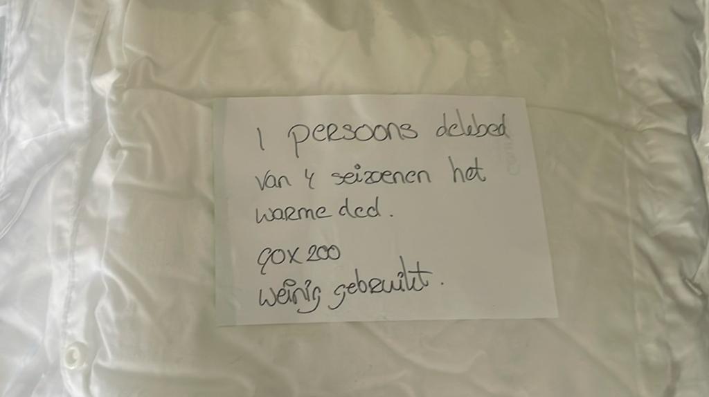 Dekbed 90x200 weinig gebruikt, Ophalen, Eenpersoons, Wit, Deken of Dekbed