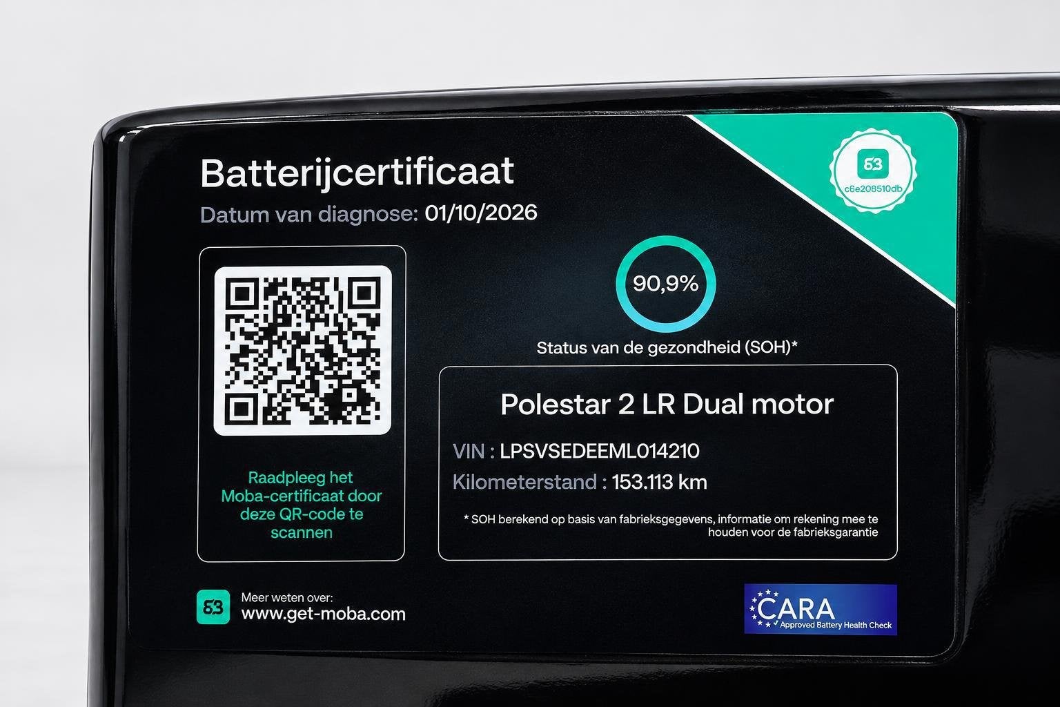 Polestar 2 Long Range Dual Motor PANO 360 CMAERA 90% SOH Lau, Auto's, Automaat, Stof, Gebruikt, Zwart