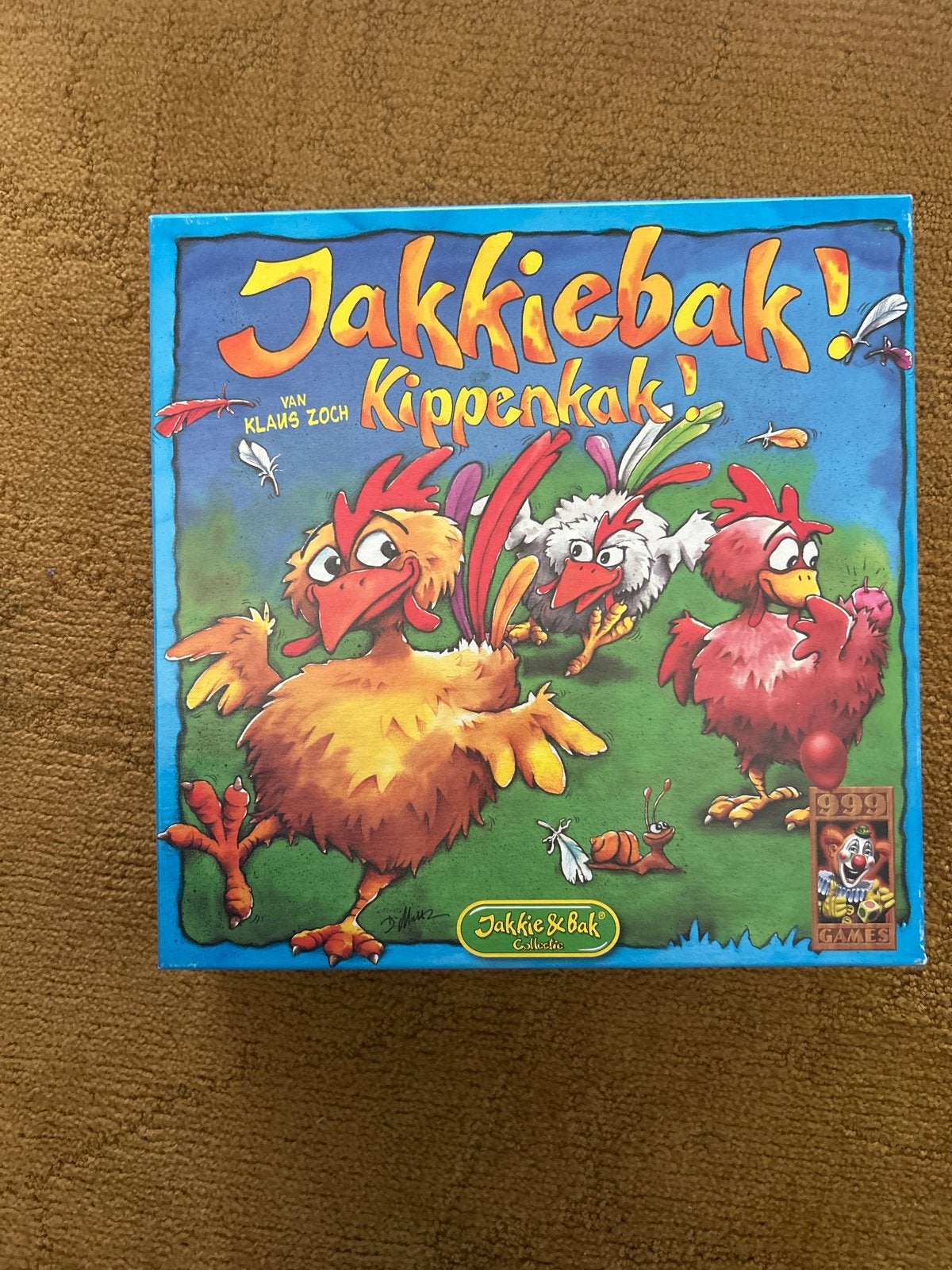 Jakkiebak! Kippenkak! Bordspel van Klaus Zoch, Drie of vier spelers, Ophalen of Verzenden, Zo goed als nieuw