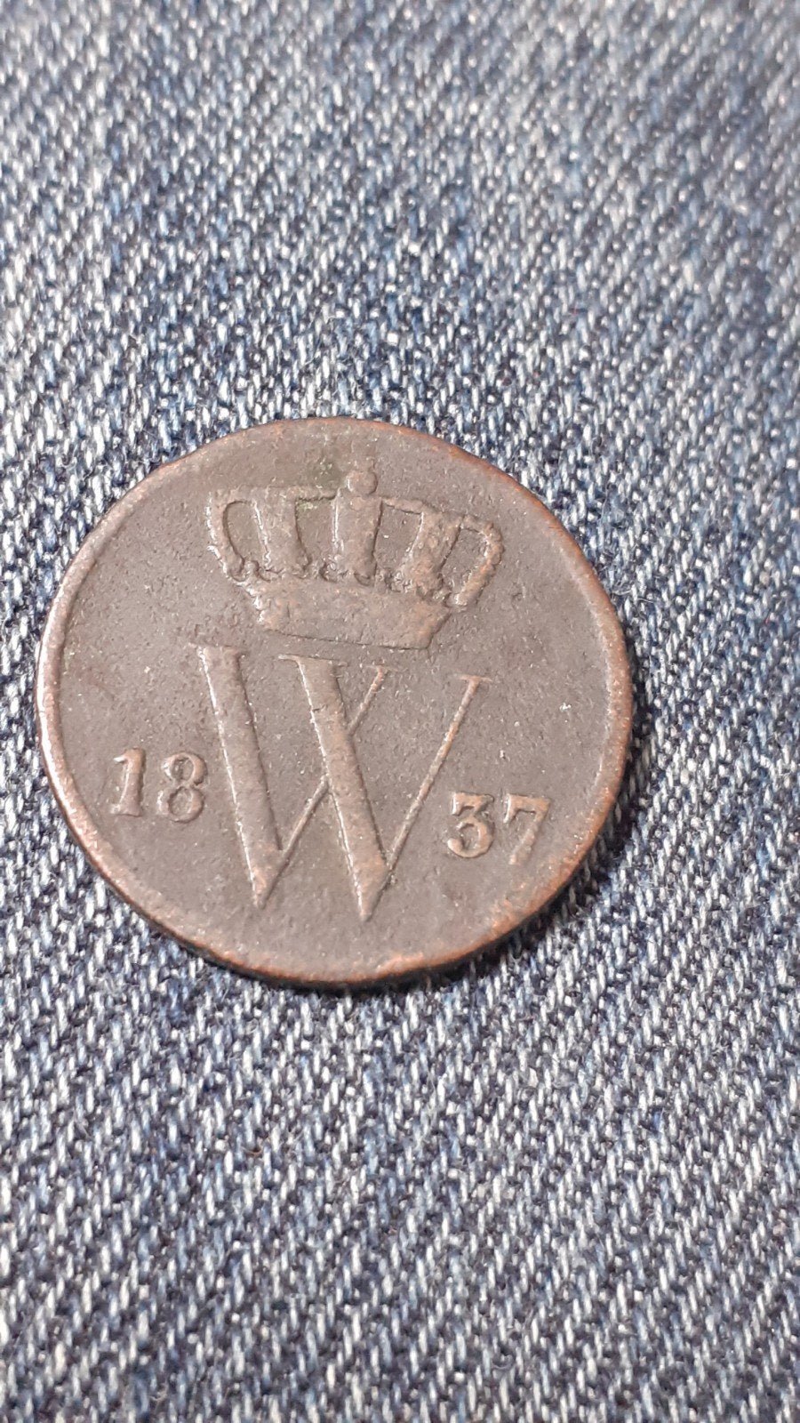 Zeldzame 1 cent munt uit 1837 - Koning Willem I, Verzenden, Koning Willem I