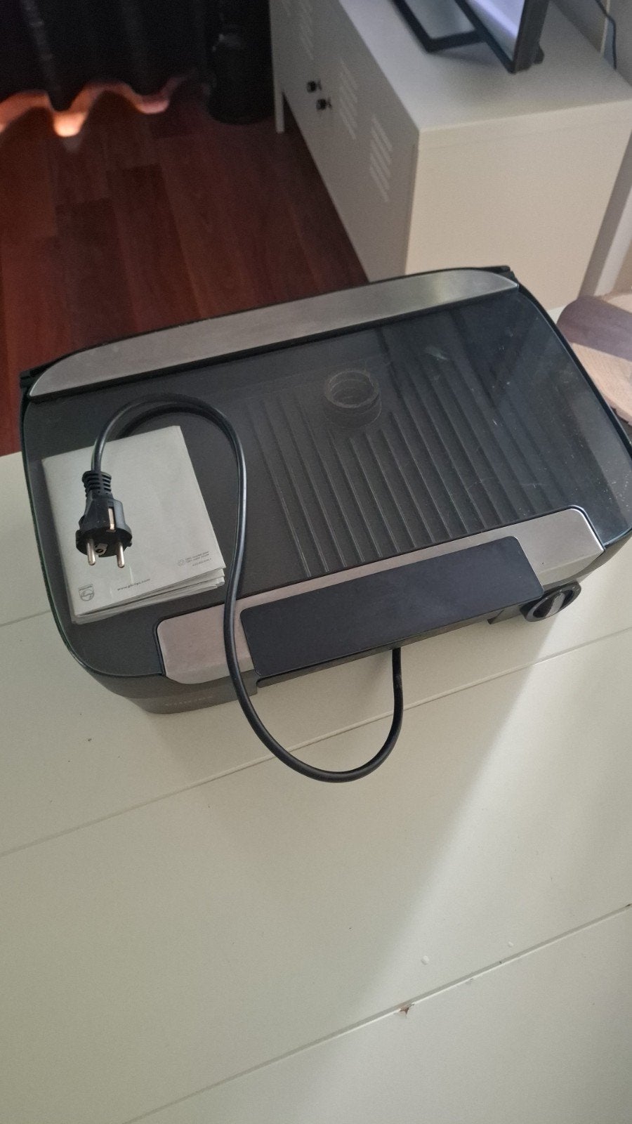 Philips Grillplaat HD6360 met Stoom- en Rookfunctie, Ophalen of Verzenden, Zo goed als nieuw, Tafelgrill