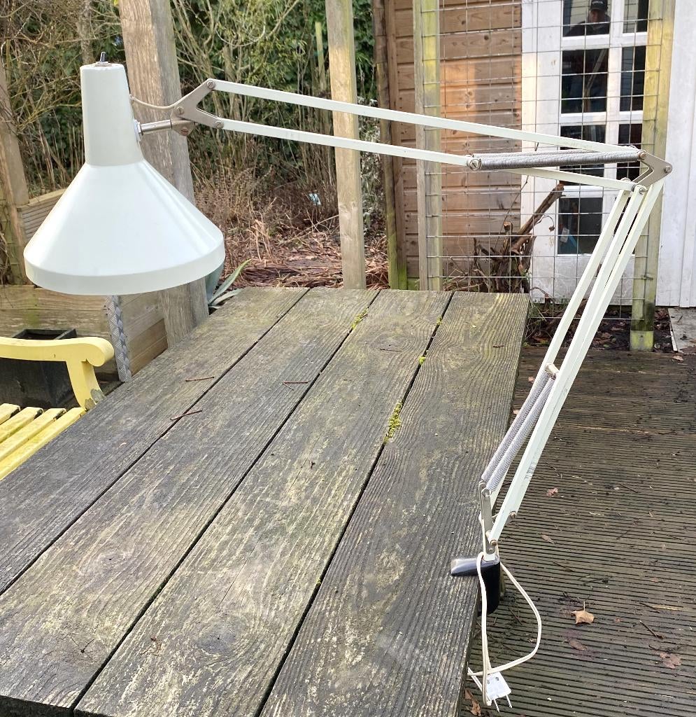Leuke Hala Bureaulamp - vintage retro mid century dutch, Huis en Inrichting, Lampen | Tafellampen, Gebruikt, Ophalen of Verzenden