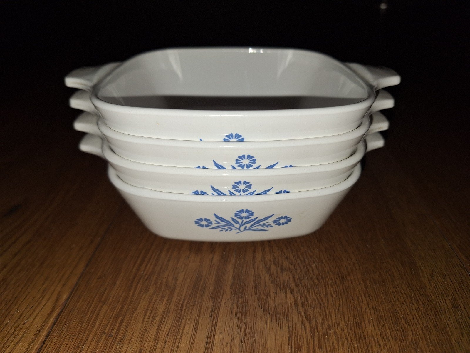 Corningware schaaltjes met korenbloemmotief - set van 4., Ophalen of Verzenden