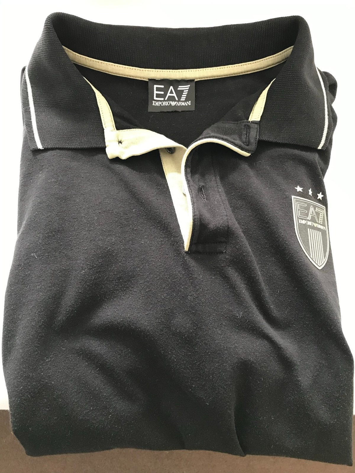 Heren polo Emporio Armani EA7 - Zo goed als nieuw, Kleding | Heren, Ophalen of Verzenden, Zo goed als nieuw, Overige maten, Zwart