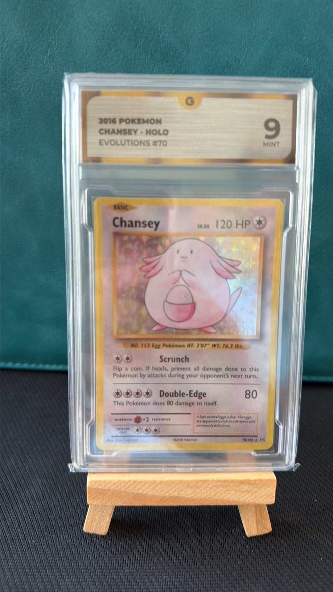 Chansey holo evolutions #70, Ophalen of Verzenden, Zo goed als nieuw