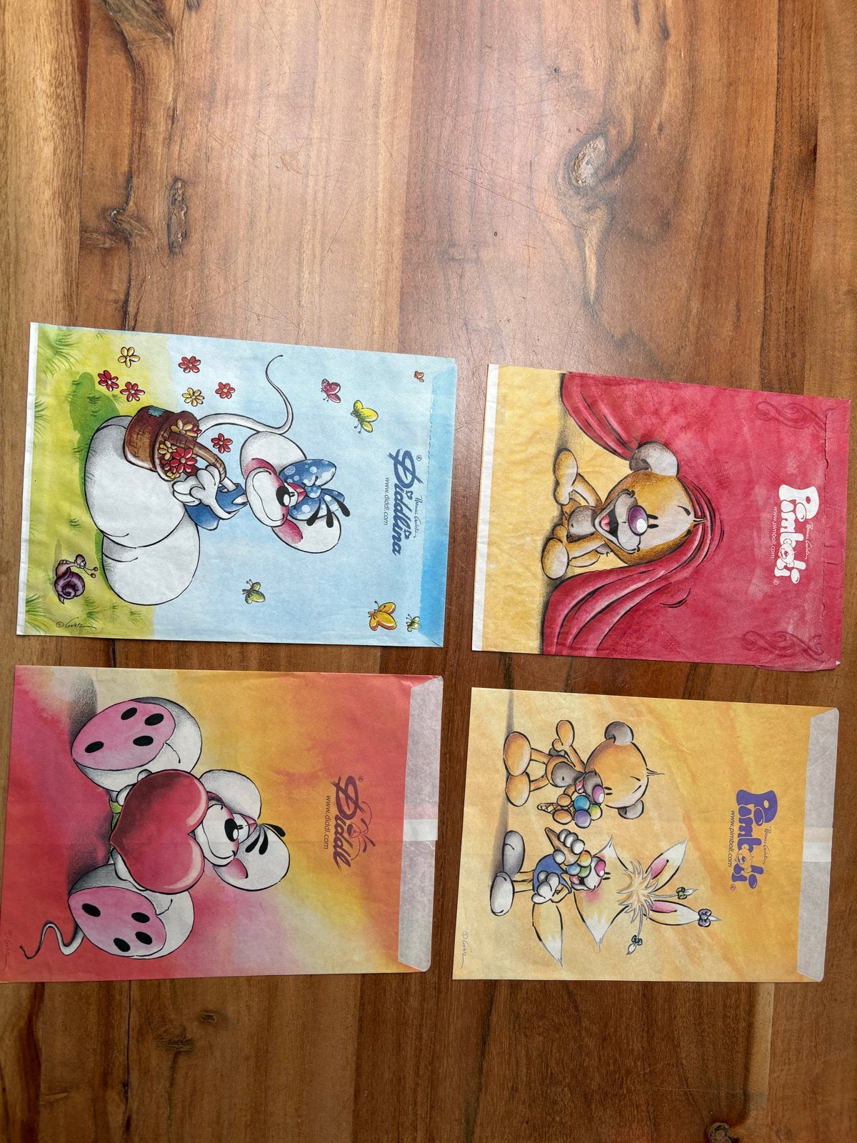 Diddl en vrienden cadeauzakjes - 4 stuks, Ophalen of Verzenden, Verschillende figuren, Nieuw, Overige typen