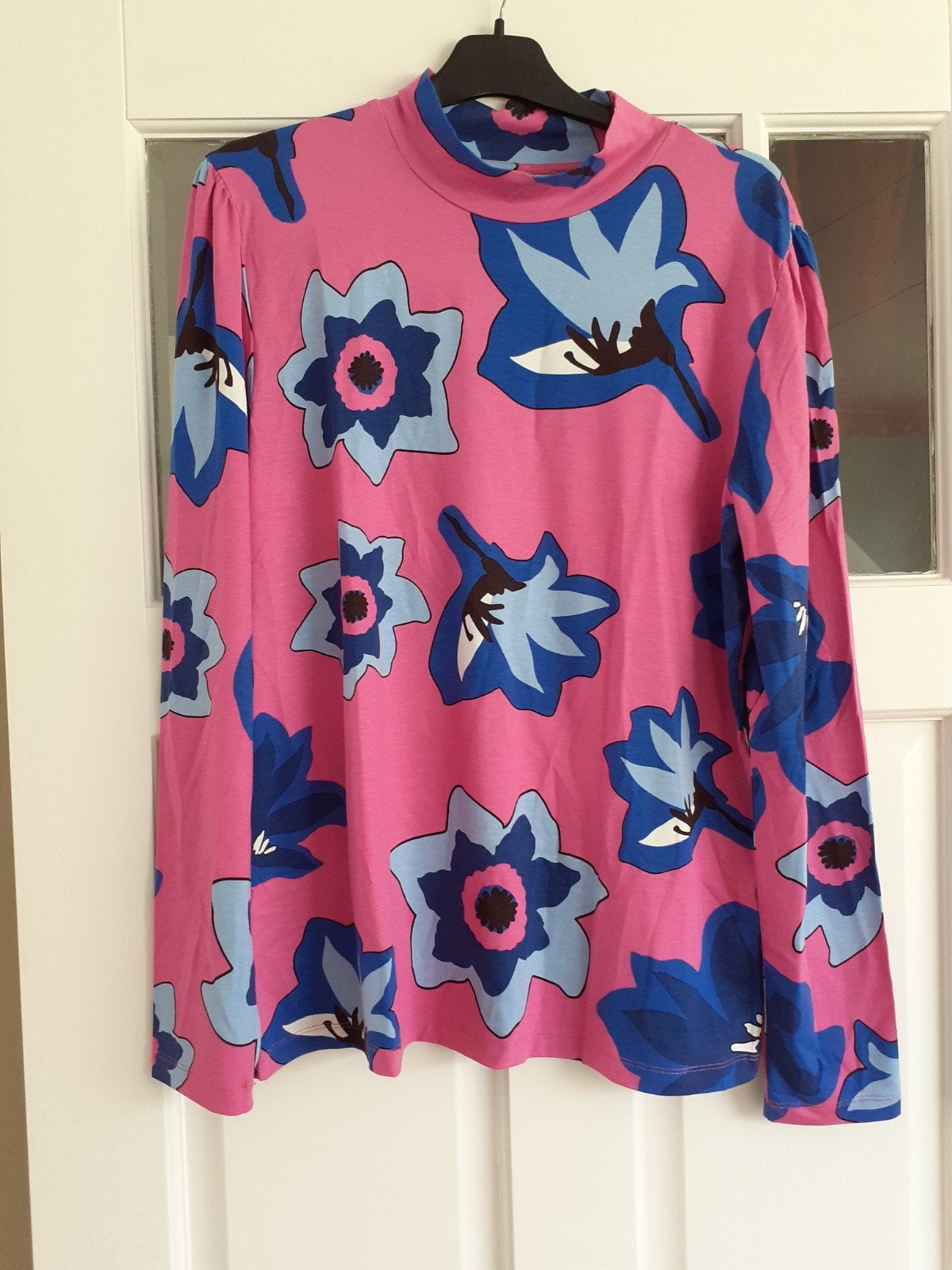 Geisha roze top truitje met retro bloemenprint maat XL, Geisha, Maat 42/44 (L), Ophalen of Verzenden, Zo goed als nieuw