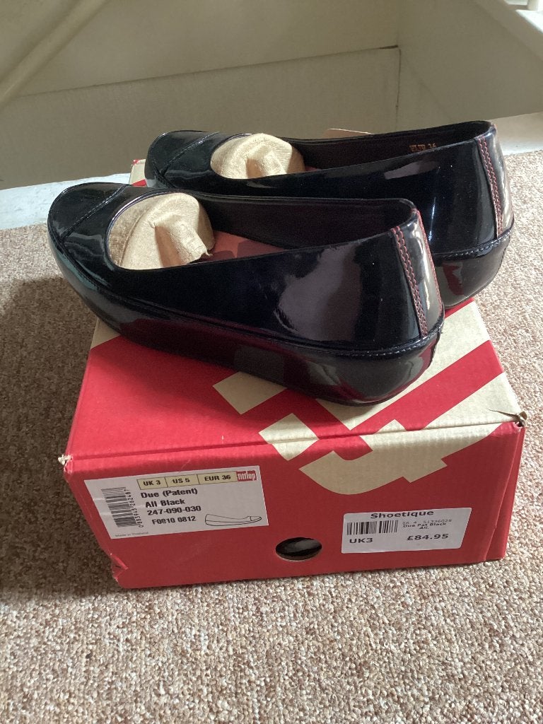 Fitflop Ballerina zwart lak leer Nieuw, Zwart, Nieuw, Fitflop, Ballerina's
