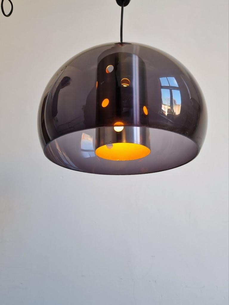 Vintage mushroom hanglamp Herda space age design, Ophalen of Verzenden